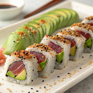 Spicy Avocado Tuna Sushi (glutenfree)