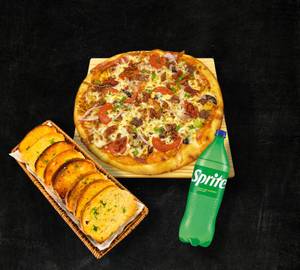 Chef Special Pizza + Sprite + Garlic Bread