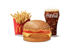 Mexican Corn & Cheese Burger Combo (M).