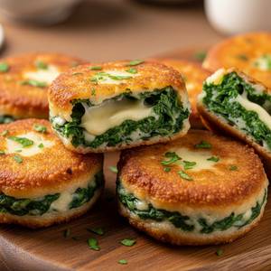 Cheese Spinach Flitters