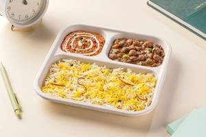 Punjabi Thali - Chole, Dal Makhani and Chawal