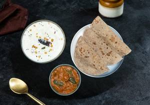 Kadai Veg With Multigrain Roti + Millet Mini Curd Rice Bowl