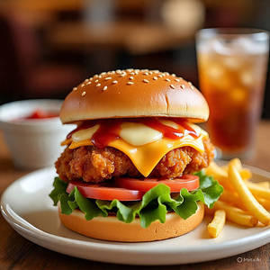 KFC Style Chicken Burger