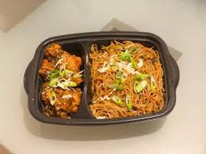 Veg Noodles and chilli chicken