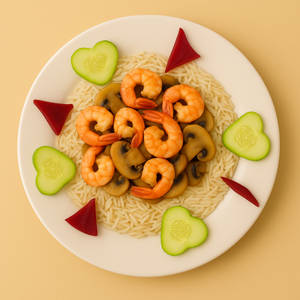 Prawns Mushroom Rice Bowl