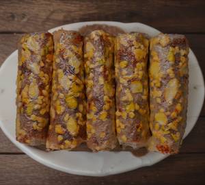 Dry Fruit Thati Bellam ( Palm Jaggery) Ghee Pootharekulu [5Pcs]