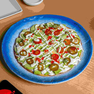 AVOCADO & CREAM CHEESE PIZZA