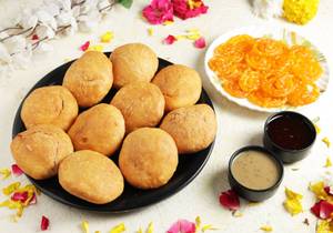 Dal Kachori [10 Pieces] With Jalebi [500 G]