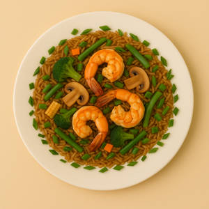 Prawns Asian Rice Bowl