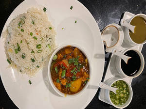 Chilli Chicken Gravy Veg Fried Rice Combo