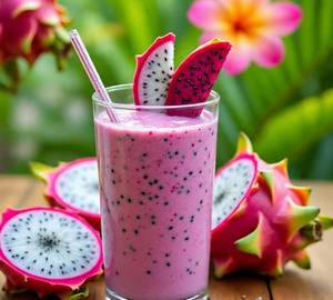 Dragon fruit and banana juice