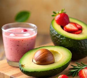 Avocado and Strawberry Juice