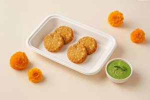 Sabudana Vada  (4 Pcs) & Green Chutney