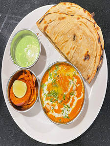Paneer Butter Masala Lachha Paratha Combo