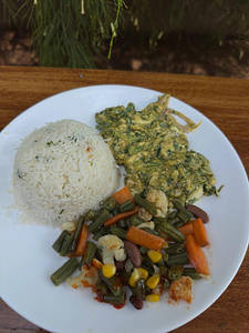 Zesty Paneer With Rice And Vegetables