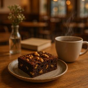 Classic walnut brownie