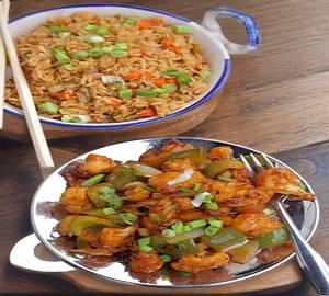 Fried rice with Manchurian