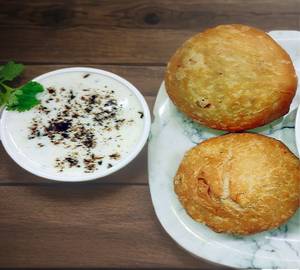 Aloo Stuffed Kachori & Bundi Raita