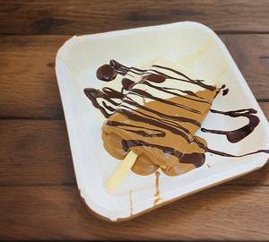 White and milk waffle