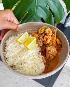 Jeera Rice With Fish Curry (No Fish)