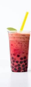 Strawberry boba drink