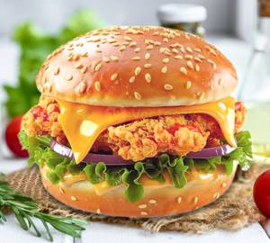 Zinger chicken burger