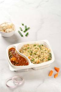 Veg Fried Rice - Manchurian Gravy Combo