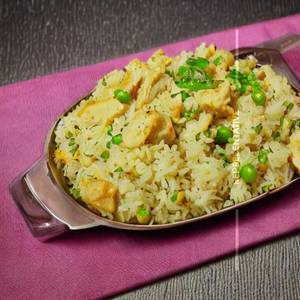 Chicken pot rice butter garlic