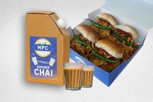Og Vada Pav With Chura (4 Pcs) + Ginger Tea Flask 2 Cups