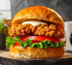 Fried chicken burger