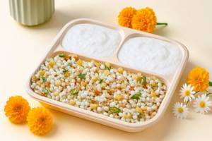 Sabudana Khichdi & Curd Meal.