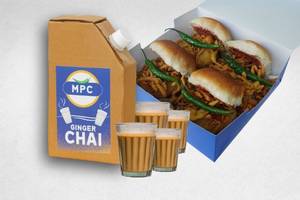 Og Vada Pav With Chura (4 Pcs) + Ginger Tea Flask 4 Cups