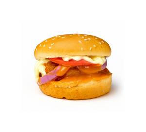 Qob cheesy makhani burger