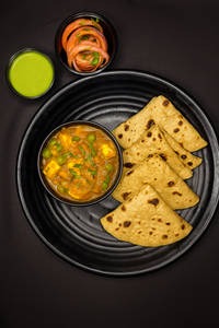 Matar Paneer With 4 Tawa Roti