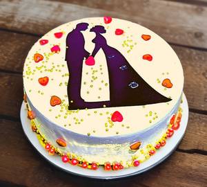 Anniversary Special Couple Vanilla Cake [500g]
