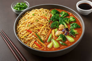 Exotic Veg Hot Garlic With Noodles/Rice