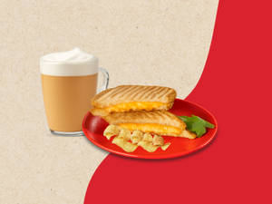 Choice of Hot Coffee (S) + Choice of Cheese Melt Sandwich