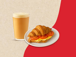 Cold Coffee (S) + Choice of Croissant Sandwich