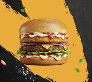 Indie Paneer Veggie Twin Stack Burger