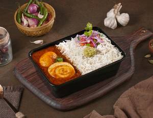 Homestyle Masala Egg Curry Rice Bowl