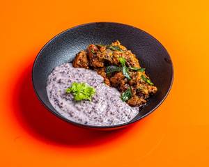 Pepper Chicken With Black Rice Congee