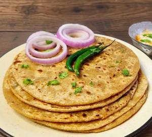 Onion Paratha With Butter