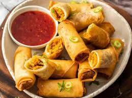 Creamy spring roll with sweet corn