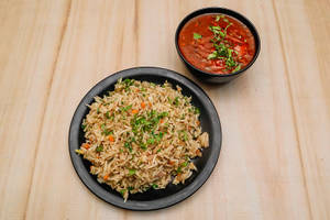 Chilly Garlic Fried Rice  & Chilly Paneer Combo