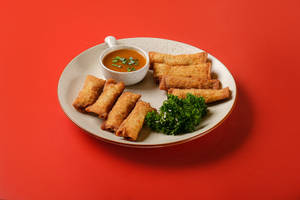 Chicken Dragon Rolls With Garlic  Sauce