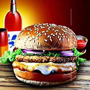 Barbeque chicken burger