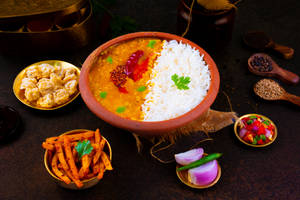 Dal Bhaat Bhujiya Bowl.