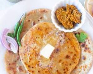 1 Aloo Paratha with 1 Paneer Paratha