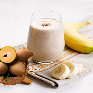 Chikoo Banana Milkshake