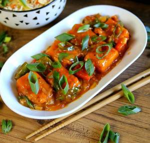 Paneer green chilli